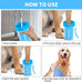 Professional 7-in-1 dog paw cleaner for medium-sized dogs, fits paws 1.5 to 2.5 inches wide, blue