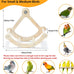Wooden Bird Perch Toy with 4 Swinging Perches for Parakeet, Budgies, Conure, and Parrot Exercise and Enrichment