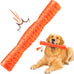 LOYEE Yellow Dog Squeaky Toy for Medium/Large Aggressive Chewers, Durable Rubber Toy for Teething