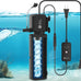 AquaMiracle aquarium filter SV-800, 8W, 225GPH, 20-70 gallon tank, U-V light & timer, filter sponge, aeration & rainfall modes.