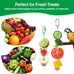 3-Pcs Stainless Steel Parrot Fruit & Vegetable Skewer Toy 6.9in/17.5cm, 8.9in/22.5cm, 10.8in/27.5cm