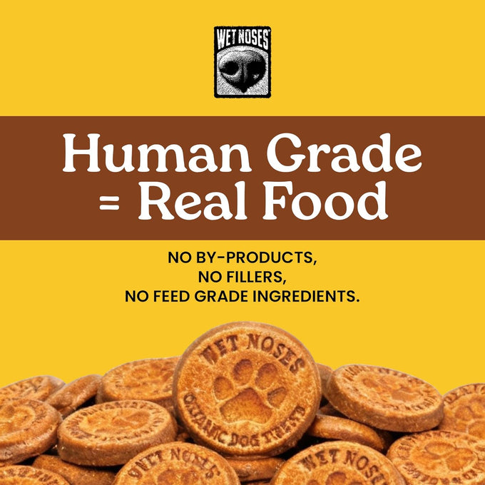 Wet Noses Organic Grain-Free Dog Treats - Peanut Butter & Banana, 14oz (2 Pack) - Non-Gmo, Healthy Training Snacks
