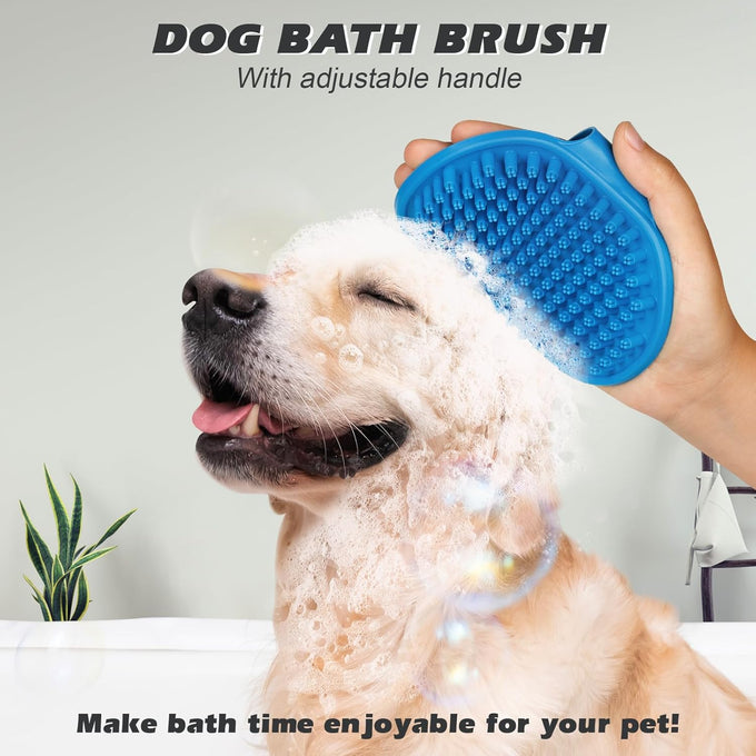 2PCS pet grooming tools - double-sided brush for shedding and bathing - suitable for short/long haired dogs cats and horses - pet supplies (blue)