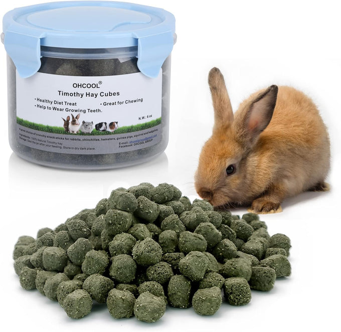 Timothy Hay Cubes 10 oz small timothy grass pellets for tortoise rabbit guinea pig chinchilla