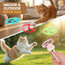 White Cat Fetch Toy with Rechargeable Flying Disc Launcher and 6 Glowing or Classic Discs
