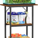 Snughome 2-tier rustic brown aquarium stand, heavy duty storage shelves for 20-gallon fish tank