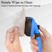 swihauk self-cleaning slicker brush for dogs and cats, skin-friendly deshedding grooming tool with pet supplies accessories, blue
