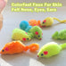 meohui 12pcs rattle cat mouse toys with faux fur, 2.36" mice body size, prefilled catnip for indoor cats play