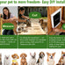 Large dog door for wood & PVC doors & walls, 10 1/8" x 15 3/4" flap opening, easy install, strong magnetic auto-close & sliding lock