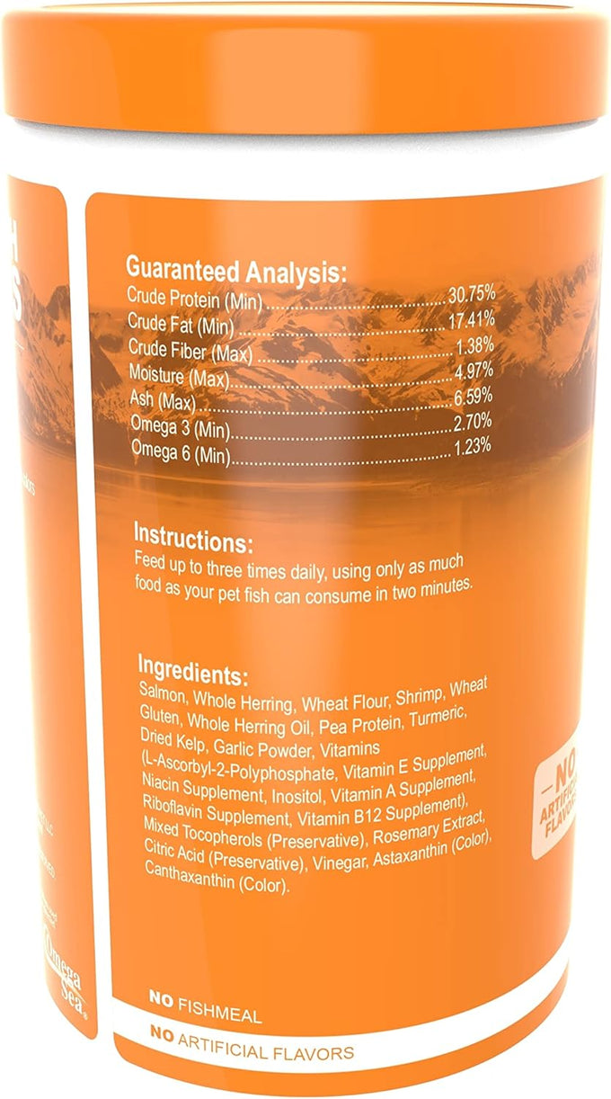 Omega One Goldfish Flakes, 5.3 oz, Natural Fish Food for Healthy Goldfish Color and Growth