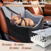 joejoy elevated dog car seat for small medium dogs up to 35 lbs with memory foam booster seat grey