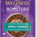 Wellness Bowl Boosters Simply Shreds Variety Pack Wet Dog Food Topper for Small, Medium, and Large Breeds, Grain Free, Natural, Chicken Recipes, 2.8 oz, Pack of 12 Pouches
