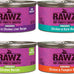 Rawz natural premium canned cat wet food shredded, 12-pack chicken variety, 4 flavors, 3oz cans