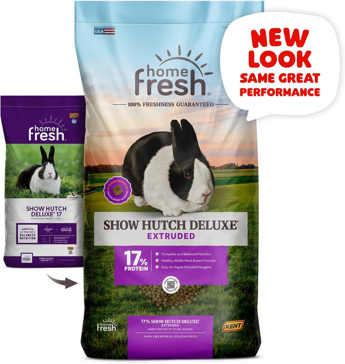Blue Seal Fresh Show Hutch Deluxe 17 Rabbit Food with Resealable Packaging for Optimal Digestion and Healthy Growth