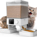 oneisall Automatic Cat Feeder for 2 Cats with 20 Cups/5L Capacity and Timed Feeding