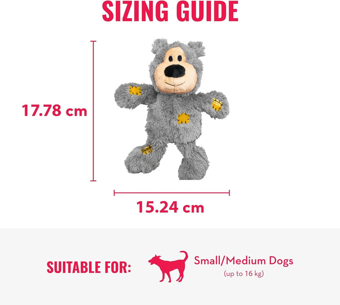 KONG Wild Knots Bear Assorted Colors Small Medium Dogs XS SM ML XL