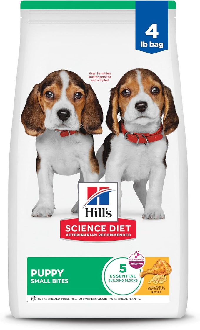 Hill's Science Diet Puppy Small Bites Dry Dog Food, Chicken & Brown Rice, 4.5 lb