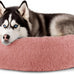 Hoewina 20in light grey donut bed for indoor cats and small dogs, washable, plush, waterproof, anti-slip