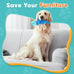 Tooptate blue medium dog toys for aggressive chewers, squeaky plush interactive toys for large dogs