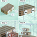 7.3 inch natural corrugated cardboard bird platform toy for parrots and small to medium-sized pet birds
