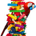 Natural Wood Parrot Toys for Large Birds, 18" Durable Chew Toys for Macaws, African Greys & Amazon Parrots