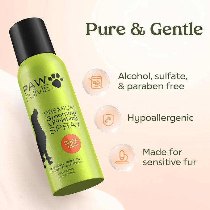 pawfume dog perfume spray long lasting scent for grooming show dog 1-pack hypoallergenic alcohol-free detangling formula moisturizing pet cologne spray