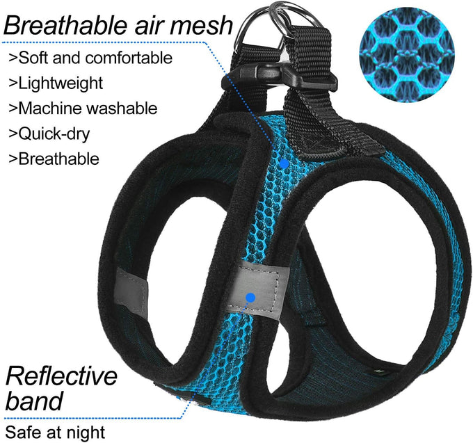 Matilor dog step-in breathable mesh vest harness for small medium dogs