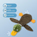 1Wild Duck, Small Squeaky Dog Toy with Soft Durable Fabric for Small Pets Interactive Toy for Indoor Play