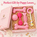 6 pack cute pink small dog toys for puppies, upgraded soft durable chew toys for small dogs