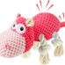 Tooptate blue medium dog toys for aggressive chewers, squeaky plush interactive toys for large dogs