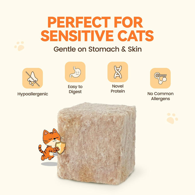 Single Ingredient Duck Bites Freeze Dried Cat Treats Grain-Free High Protein Healthy Training Snacks for Cats & Dogs 1 oz
