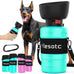 lesotc 35oz portable dog water bottle with leak-proof travel water bowl and squeeze bottle for outdoor walking and hiking