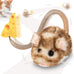 Migipaws Interactive MigiMouse Cat Toy: 360° Rolling, Rechargeable, Squeak, Realistic, Brown Long