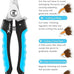 Candure pet nail clippers with safety guard for medium-large breeds, nail file, and ergonomic design