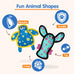turtles & lobsters small dog toys cute colorful indoor play durable fabric non-shedding material