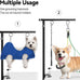 Foldable dog grooming arm for small medium dogs with adjustable height 26-40" and no-sit holder