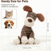 Brown Durable Dog Stuffed Toy for Aggressive Chewers, Interactive Squeaky Teething Toy for Small Medium Large Dogs Puppy