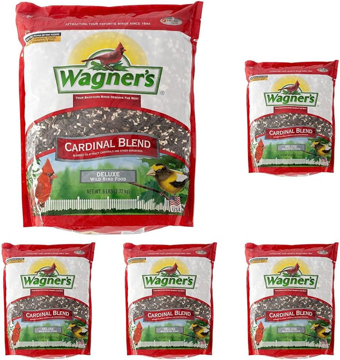 Wagner's Cardinal Blend Wild Bird Food 2-Pack, 12-Pound, 60% Black Oil Sunflower Seeds and 40% Safflower Seeds