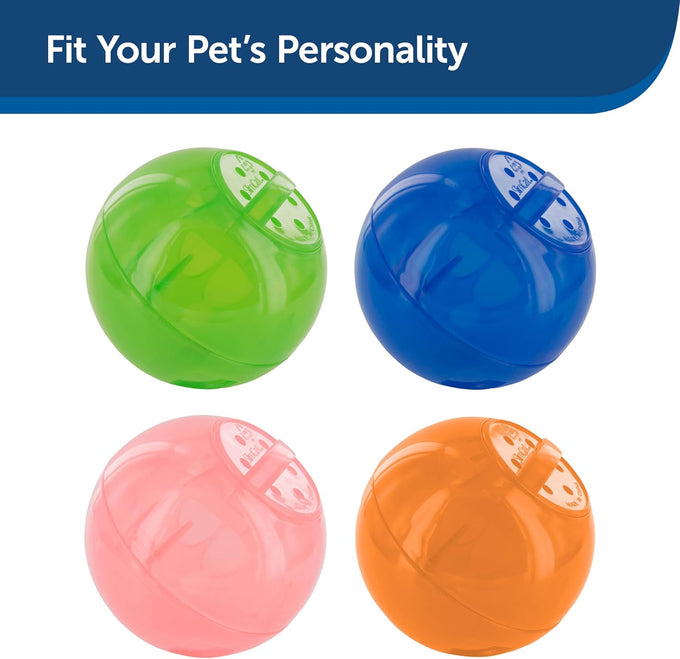 PetSafe Slimcat Slow Feeder Ball for Cats - Interactive Puzzle Game with Adjustable Openings and Portion Control (Blue)