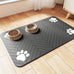 Absorbent Pet Feeding Mat with Waterproof Backing for Food and Water Bowls - 20"x12" Striped Dark Gray