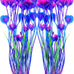 aquaneat artificial fish tank plants, 15.5 inch purple decorations, 2pcs, plastic aquarium accessories large