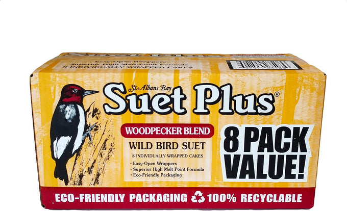 st albans bay suet plus 10 pack variety high energy wild bird suet cakes 11 oz easy-open