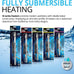 fluval m 200-watt submersible aquarium heater with mirror technology for freshwater and saltwater tanks up to 65 gallons