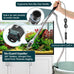 hygger electric aquarium gravel cleaner, 528gph fish tank vacuum, 5-in-1 automatic sand washer water changer cleaning kit