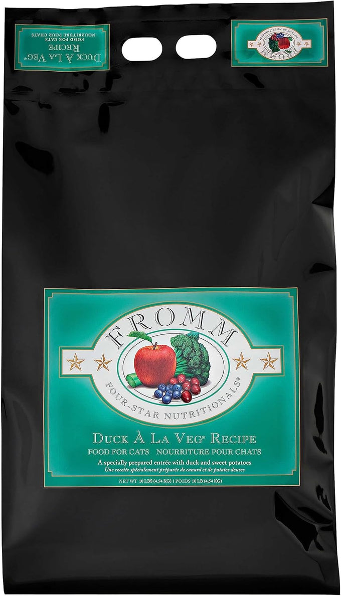 Fromm Four-Star Nutritionals Duck A La Veg Premium Dry Cat Food - Duck Recipe - 10 lb Bag