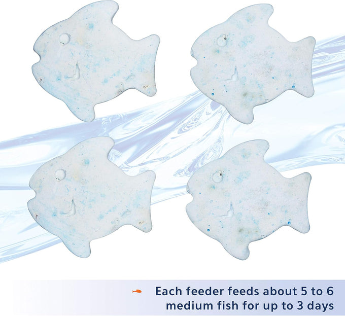 Aqueon 3-Day Vacation Fish Feeder Blocks for Freshwater Aquariums – 4-Pack Slow Release Nutrition for Up to 5-6 Medium Fish
