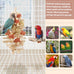 Parrot Chewing Toy 17.5 inches Natural Corn Cob Loofah Slices Rattan Balls Wood Beads