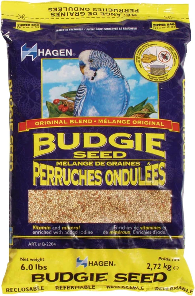 Hagen White Millet Bird Seed Premium Blend Nutritionally Balanced Vitamins Minerals Dust-Free 6 lb Bag for Budgies