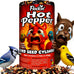 Hot Pepper Bird Seed Cylinders with Hole, 4" x 7.75", No Mess, All Natural, USA Made Birdseed for Outside Wild Birds