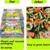 Natural Guinea Pig Chinchilla Hamster Treats Box with 12 Grids, Combination of Grains and Vegetables, Medium Size